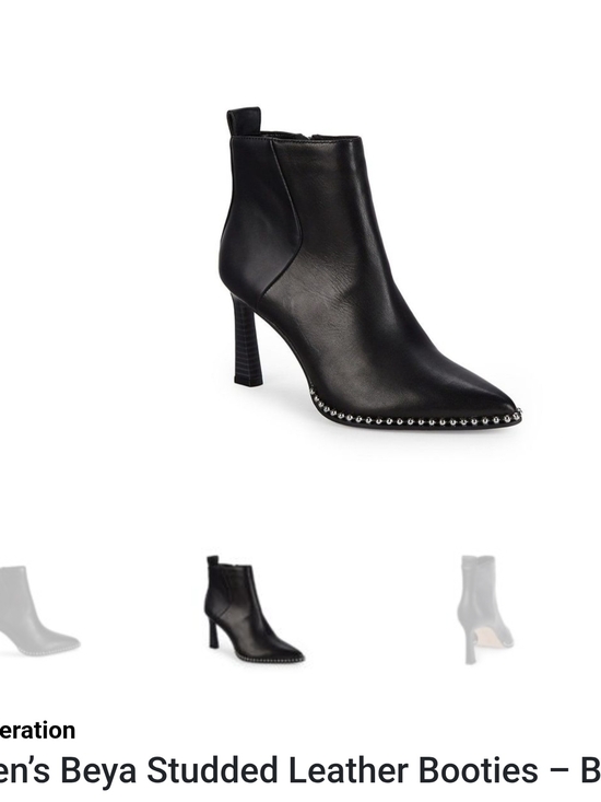 BCBGeneration Shoes - BCBGeneration Black Studded Pointed Toe Ankle Boots